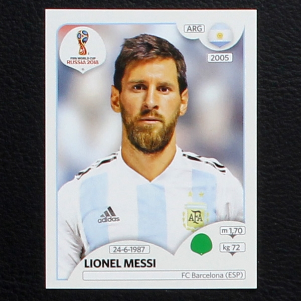 Lionel Messi Panini Sticker No. 288 Russia 2018 Sticker Worldwide