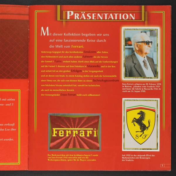 Ferrari Panini sticker album complete