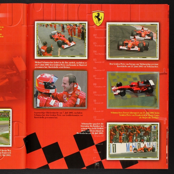 Ferrari Panini sticker album complete
