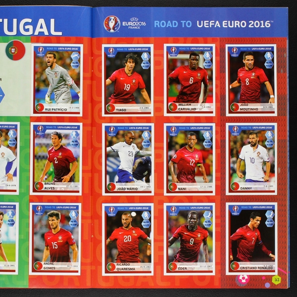 Road to Euro 2016 Panini Sticker Album komplett
