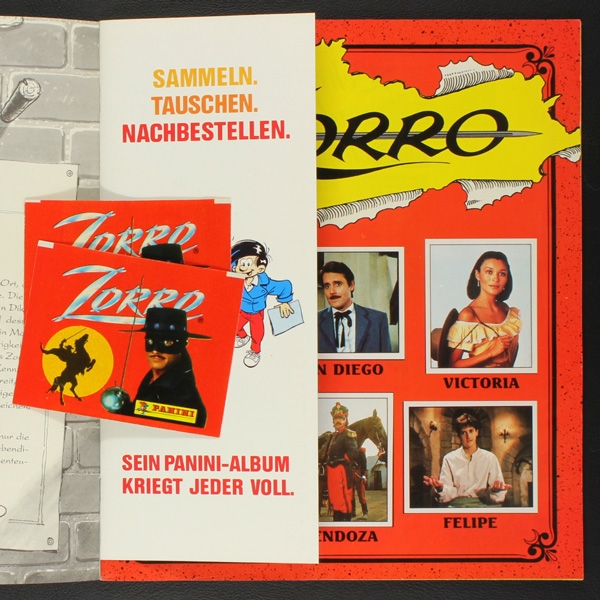 Zorro Panini Sticker Album komplett mit Maske