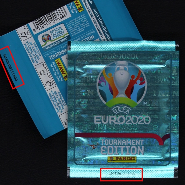 Euro 2020 Tournament Panini Sticker Tüte