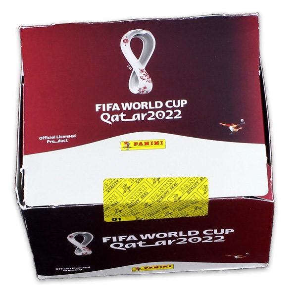 Qatar 2022 Panini Box mit 100 Tüten - Extra Sticker