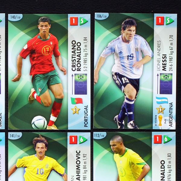Germany 2006 Panini Trading Cards fast komplett -3 mit Messi Ronaldo