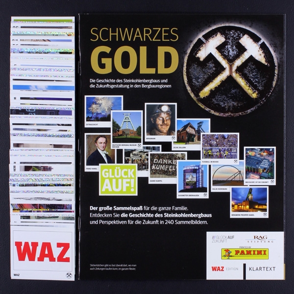 Schwarzes Gold Juststickit Panini Sticker Album