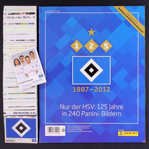 Nur der HSV Juststickit Panini Sticker Album komplett