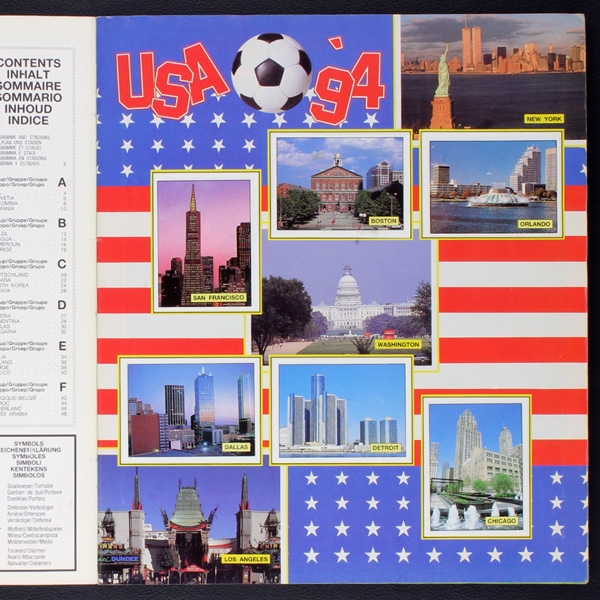 USA 94 Panini Sticker Album komplett - Swiss Version