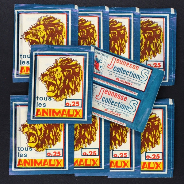 tous les Animaux 1970 Panini 10 Sticker Tüten