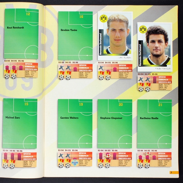 Fußball 96 Panini Sticker Album teilgefüllt