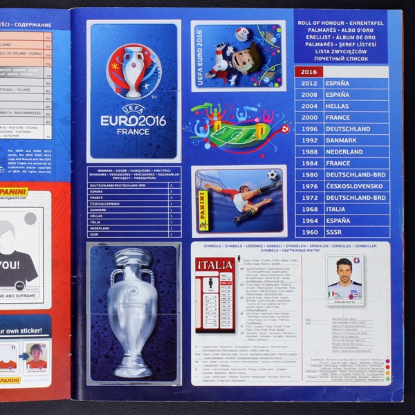 Euro 2016 Panini Sticker Album komplett -McD