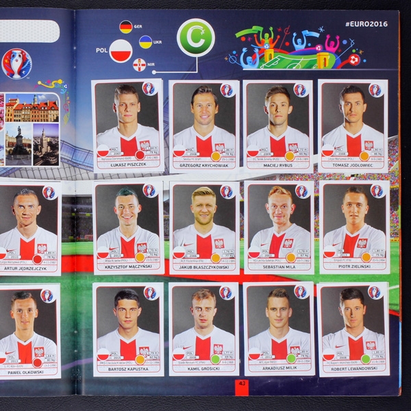 Euro 2016 Panini Sticker Album komplett -McD