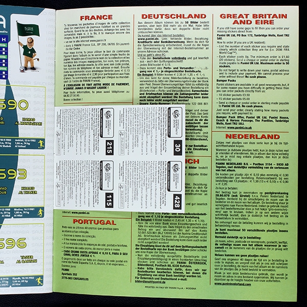 Germany 2006 Panini Sticker Leeralbum - Version 2