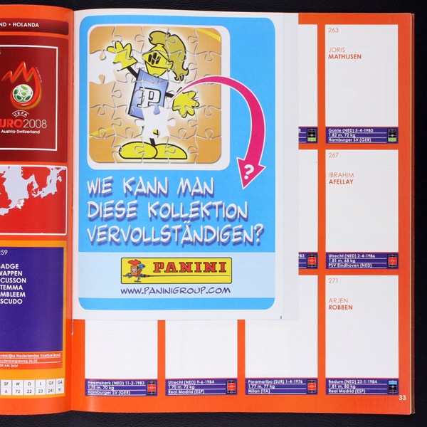 Euro 2008 Panini Sticker Leeralbum