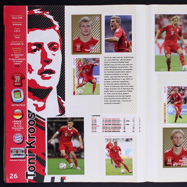 FC Bayern München 2012 Panini sticker album complete