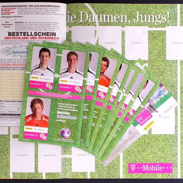 Deutsches Nationalteam 2006 Panini Album komplett + T-Mobile Sticker