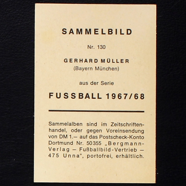 Gerd Müller Bergmann Card  No. 130 - Fußball 1967