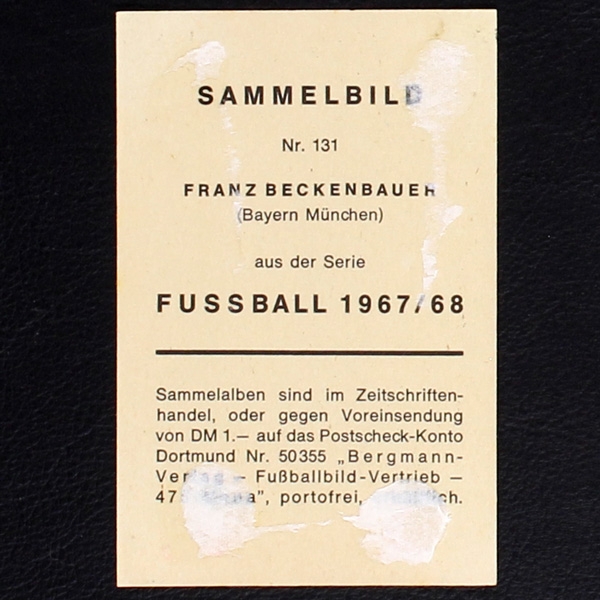 Franz Beckenbauer Bergmann Card  No. 131 - Fußball 1967