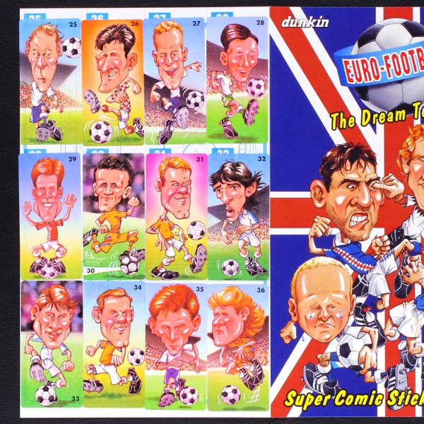 Euro Football 96 Dunkin sticker Folder complete - Bubble Gum