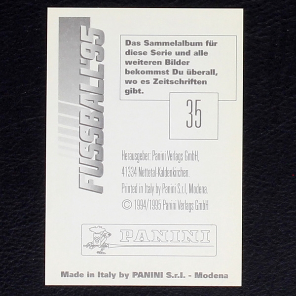 Mario Basler Panini Sticker No. 35 - Fußball 95