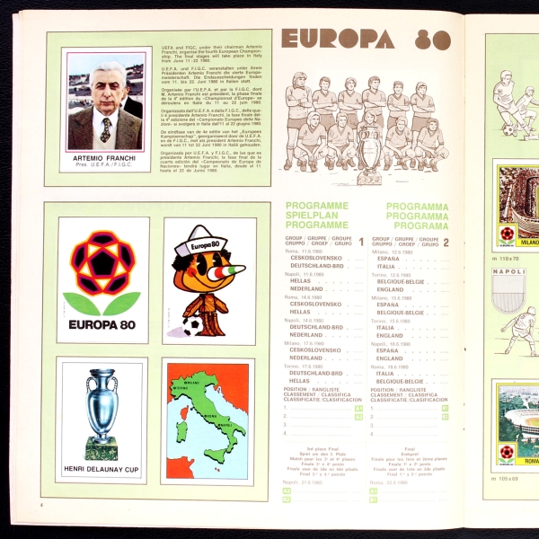 Euro 80 Panini Sticker Album komplett