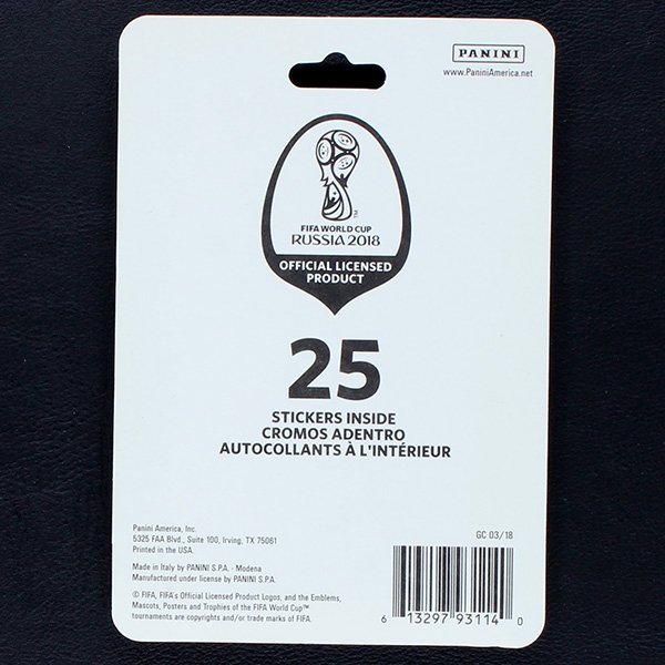 Russia 2018 Panini sticker bag - Blister US