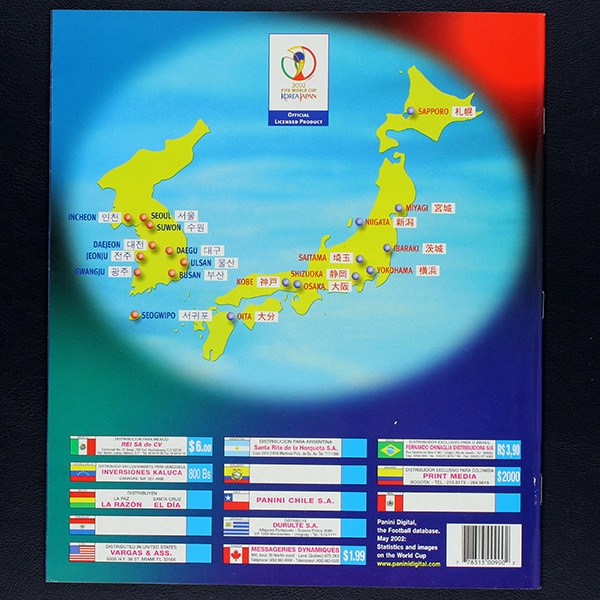 Korea Japan 2002 Panini empty sticker album