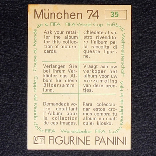 Schweden 1958 Plakat Sticker No. 35 Panini - München 74