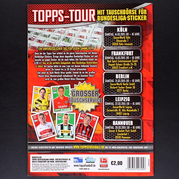 Fußball 2014 Topps Sticker Album komplett