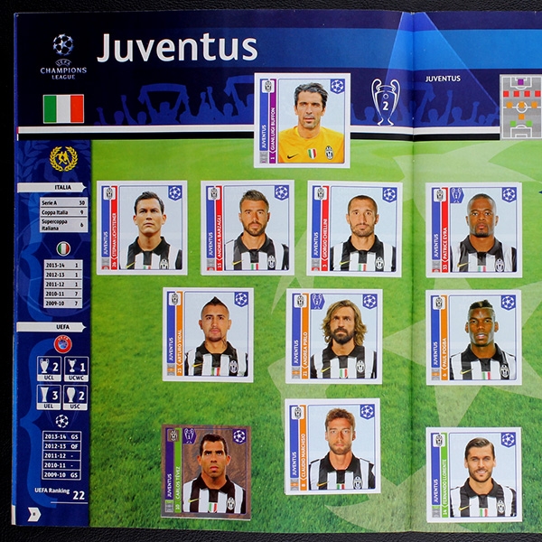 Champions League 2014 Panini Sticker Album komplett