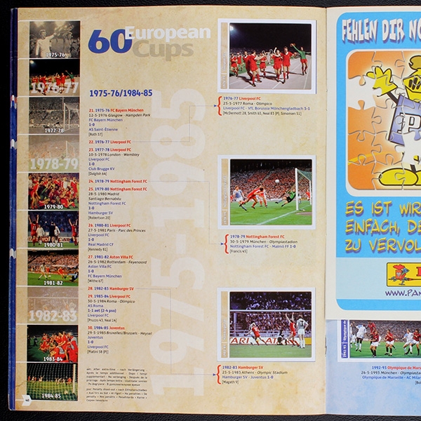 Champions League 2014 Panini Sticker Album komplett