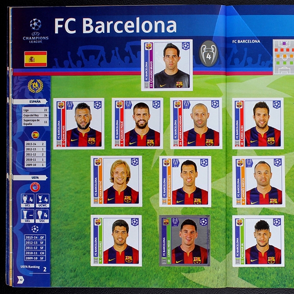 Champions League 2014 Panini Sticker Album komplett