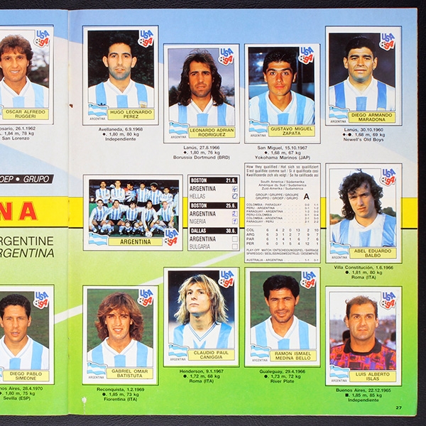 USA 94 Panini sticker album complete
