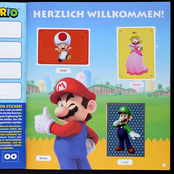 Super Mario Panini Sticker Album komplett