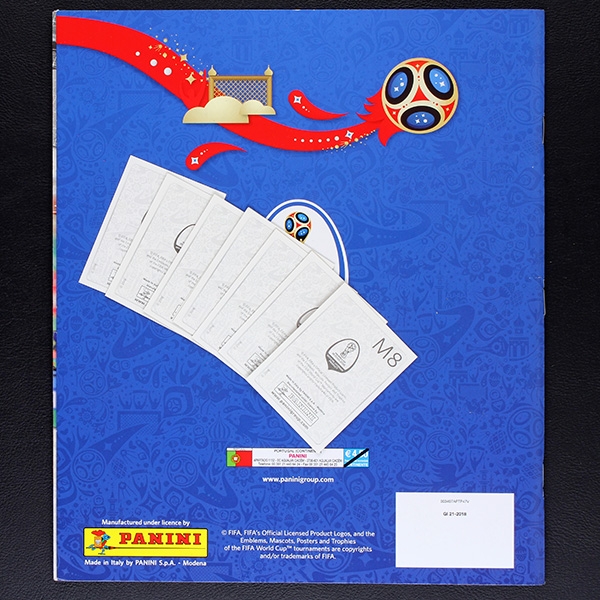 Russia 2018 Panini empty album + M1-M8 sticker - Portuguese version