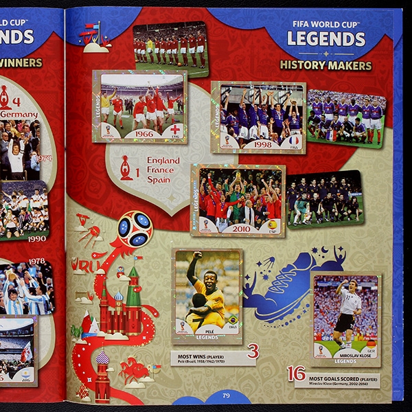 Russia 2018 Panini sticker album complete