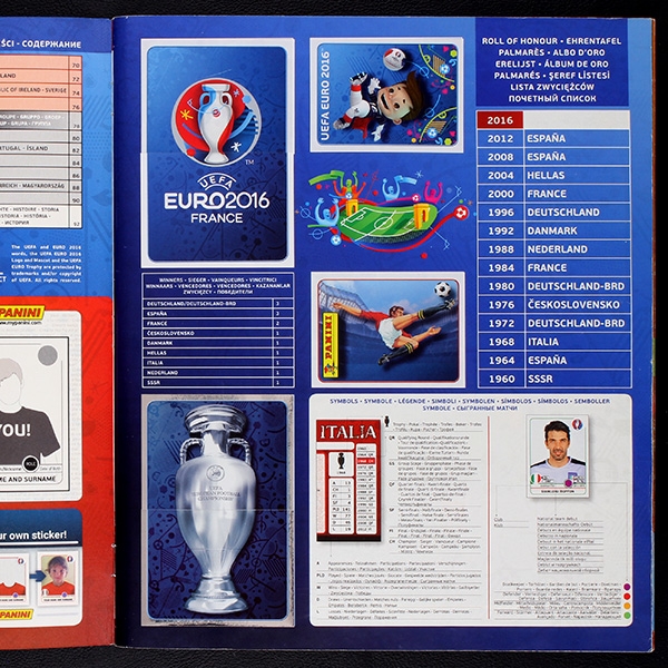 Euro 2016 Panini Sticker Album komplett
