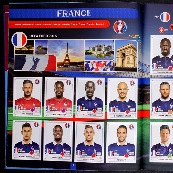Euro 2016 Panini Sticker Album komplett