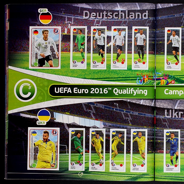 Euro 2016 Panini Sticker Album komplett