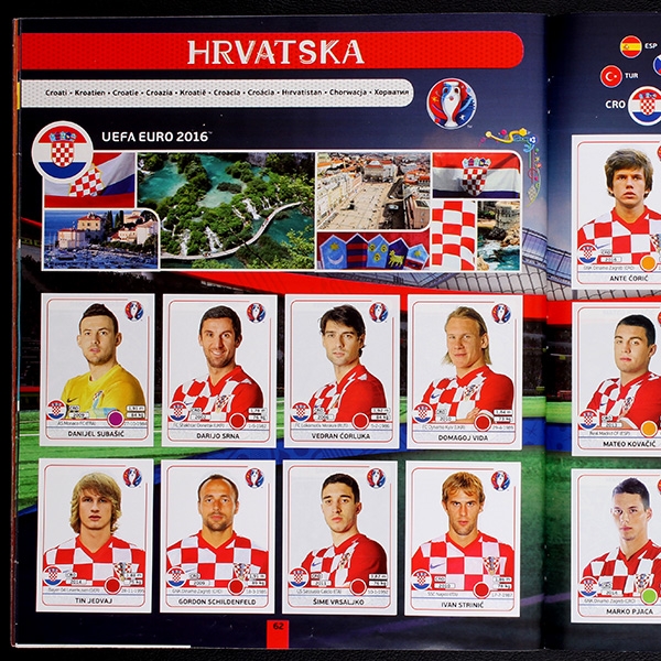 Euro 2016 Panini Sticker Album komplett