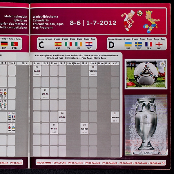 Euro 2012 Panini sticker album complete