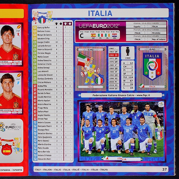 Euro 2012 Panini sticker album complete