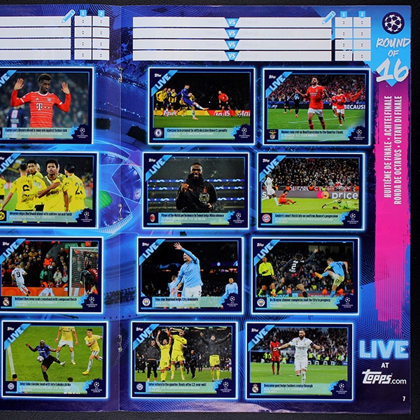 Champions League 2022 Live Topps Sticker Album komplett