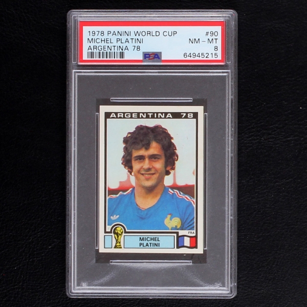 Michel Platini Argentina 78 Panini Sticker No. 90 - PSA 8