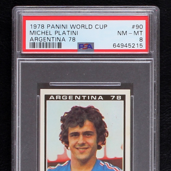 Michel Platini Argentina 78 Panini Sticker No. 90 - PSA 8