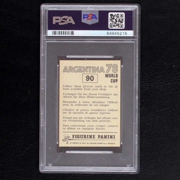 Michel Platini Argentina 78 Panini Sticker No. 90 - PSA 8