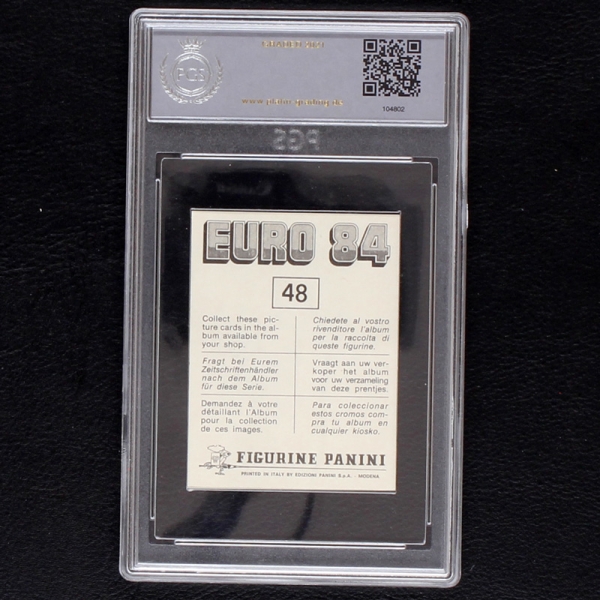Michel Platini Euro 84 Panini Sticker No. 48 - PGS 8.5
