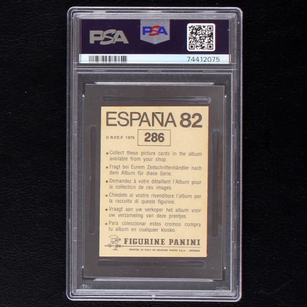 Michel Platini Espana 82 Panini Sticker No. 286 - PSA 8