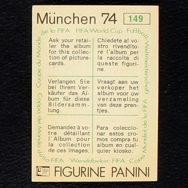 Brasil Karikatur Sticker No. 149 Panini - München 74