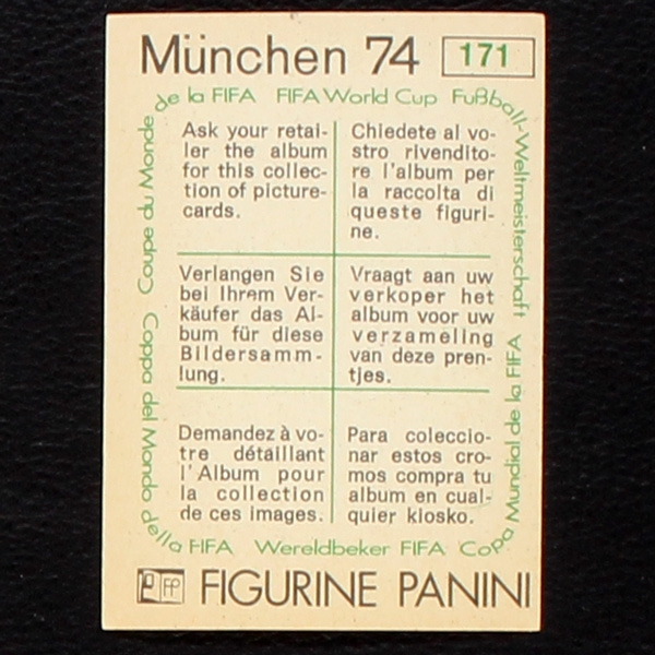 Dirceu Sticker No. 171 Panini - München 74