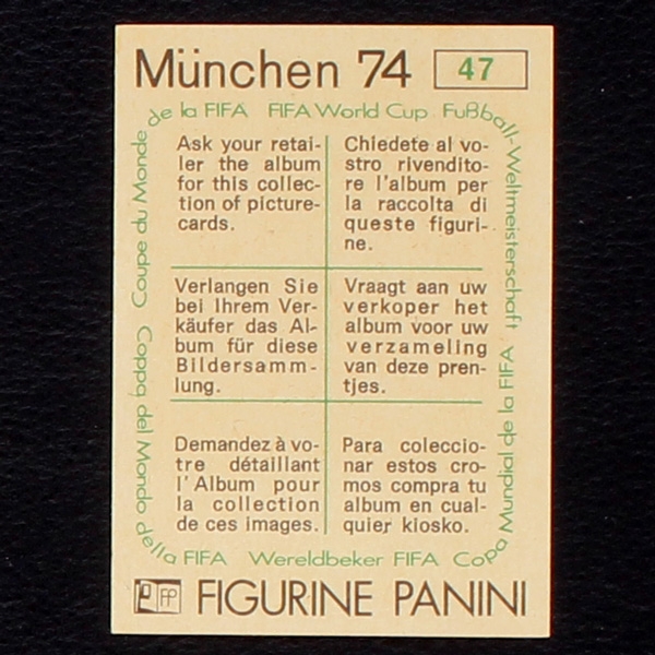 Mexico 70 Plakat Sticker No. 47 Panini - München 74